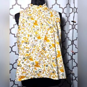 J. Crew Pintuck cotton poplin top in sunny bloom Size S floral